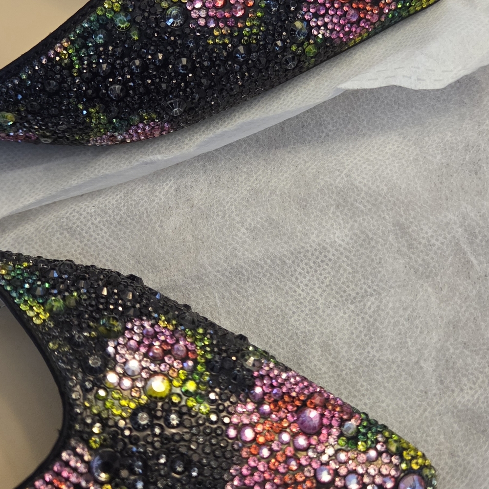 Betsey Johnson Black and Pink Beaded Flats - Picture 5 of 5